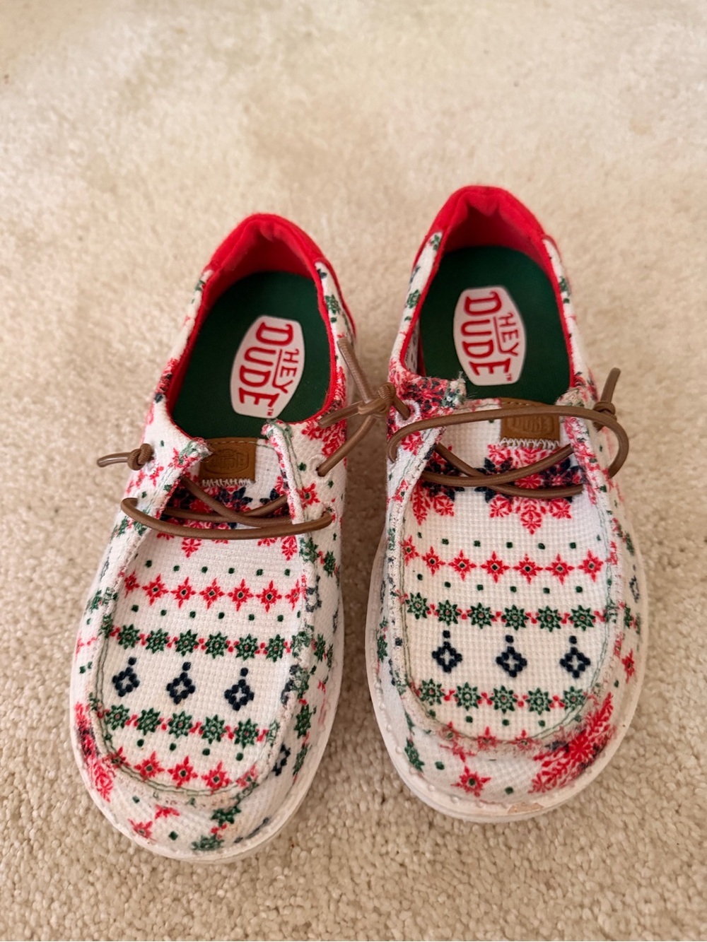 Toddler Boy Christmas Hey Dude Loafers Slip-On Shoes size 11